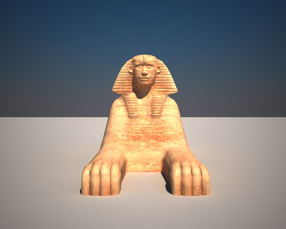 Sphinx model: Site: Giza; View: Sphinx (model)